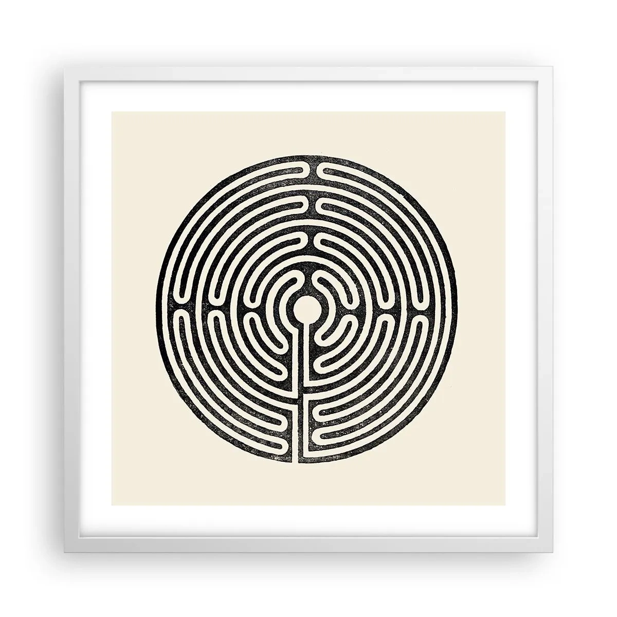 Póster en marco blanco - Orden misterioso - 50x50 cm