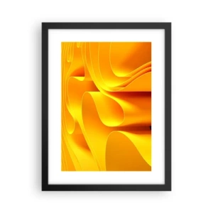 Póster en marco negro - Como las olas del sol - 30x40 cm