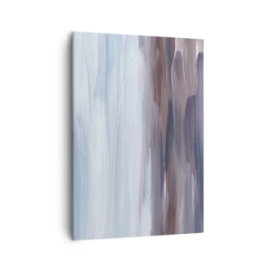 Cuadro sobre lienzo - Impresión de Imagen - Una abstracción sutil con trazos delicados en tonos pastel. - 50x70cm - Elementos: agua - Decoración de pared moderna para salón y dormitorio ARTTOR