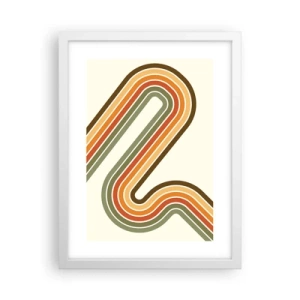 Póster en marco blanco - Zigzagueando hasta su destino - 30x40 cm