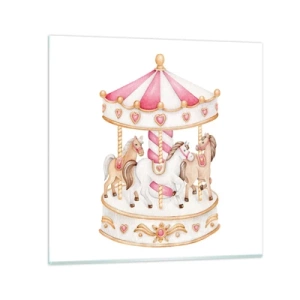 Cuadro sobre vidrio - Impresiones sobre Vidrio - El dulce mundo de la infancia - 60x60 cm