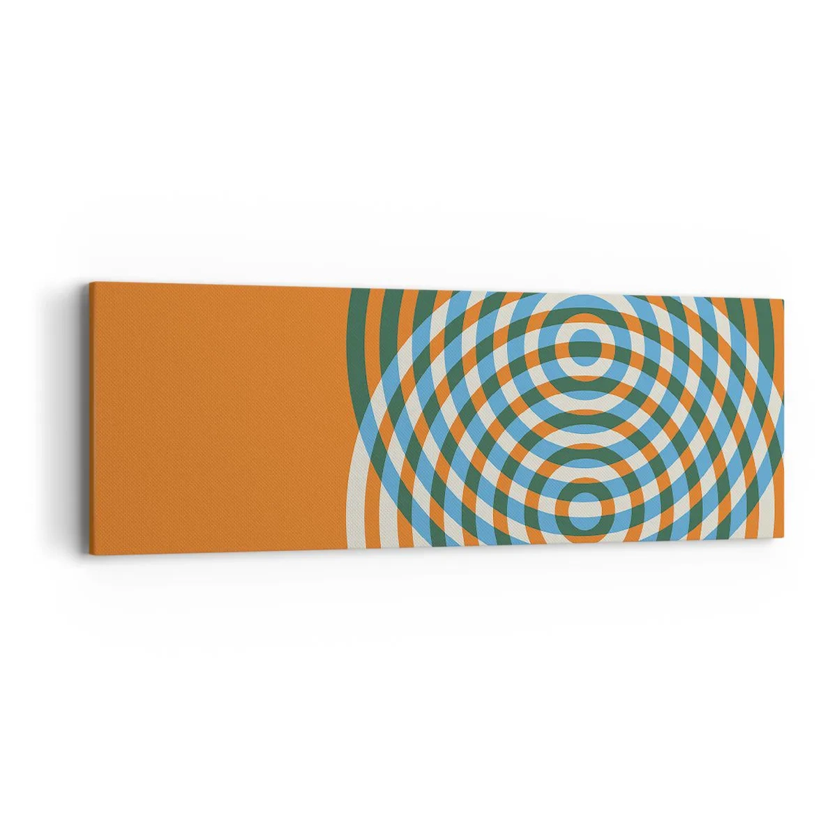 Cuadro sobre lienzo - Impresión de Imagen - Círculos y abstracción - 90x30 cm