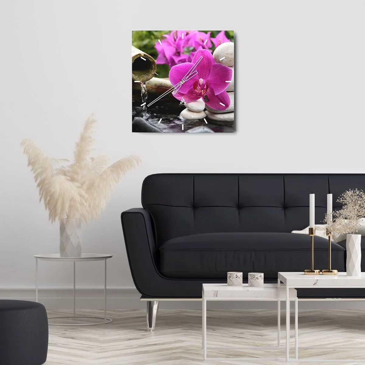 Reloj de pared - Reloj de vidrio - Ya estás descansando - 40x40 cm