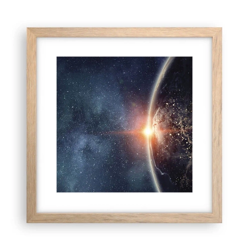 Póster en marco roble claro - En una nueva perspectiva - 30x30 cm