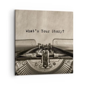 Cuadro sobre lienzo - Impresión de Imagen - Solo espero una respuesta - 50x50 cm