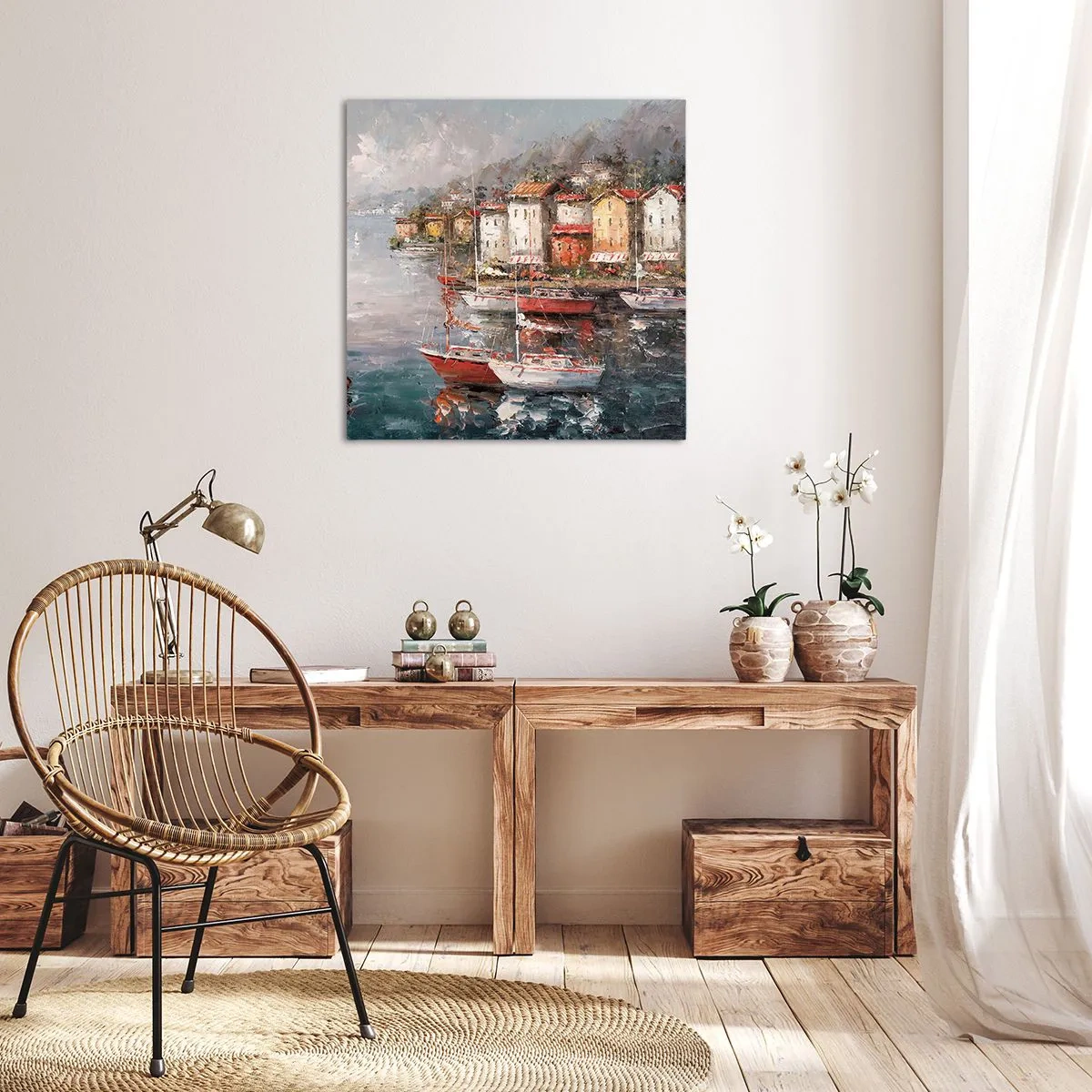 Cuadro sobre lienzo - Impresión de Imagen - Un refugio romántico - 70x70 cm
