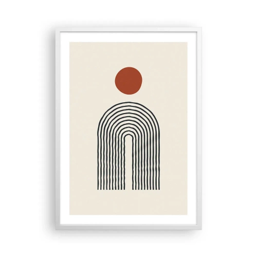 Póster en marco blanco - Magnetismo de formas y colores - 50x70 cm