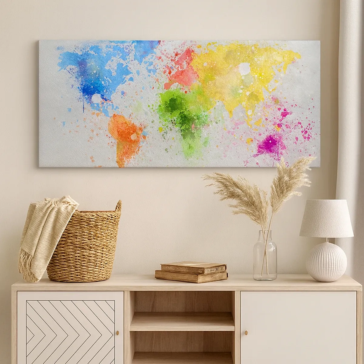 Cuadro sobre lienzo - Impresión de Imagen - Todos los colores del mundo - 30x30 cm