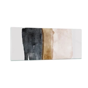 Cuadro sobre vidrio - Impresiones sobre Vidrio - Una composición de colores tierra - 100x40 cm