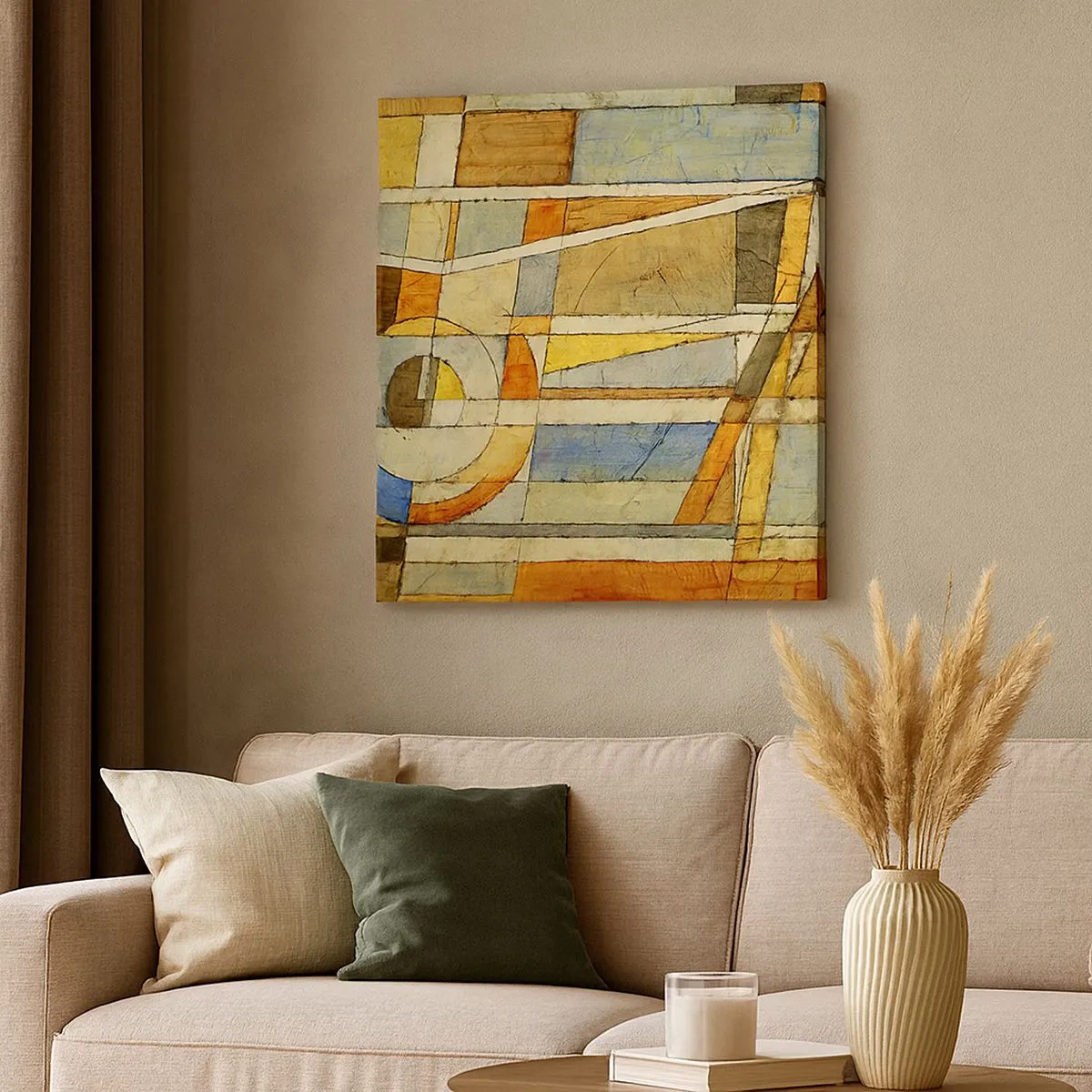 Cuadro sobre lienzo - Impresión de Imagen - Cubismo en una obra - 30x30 cm