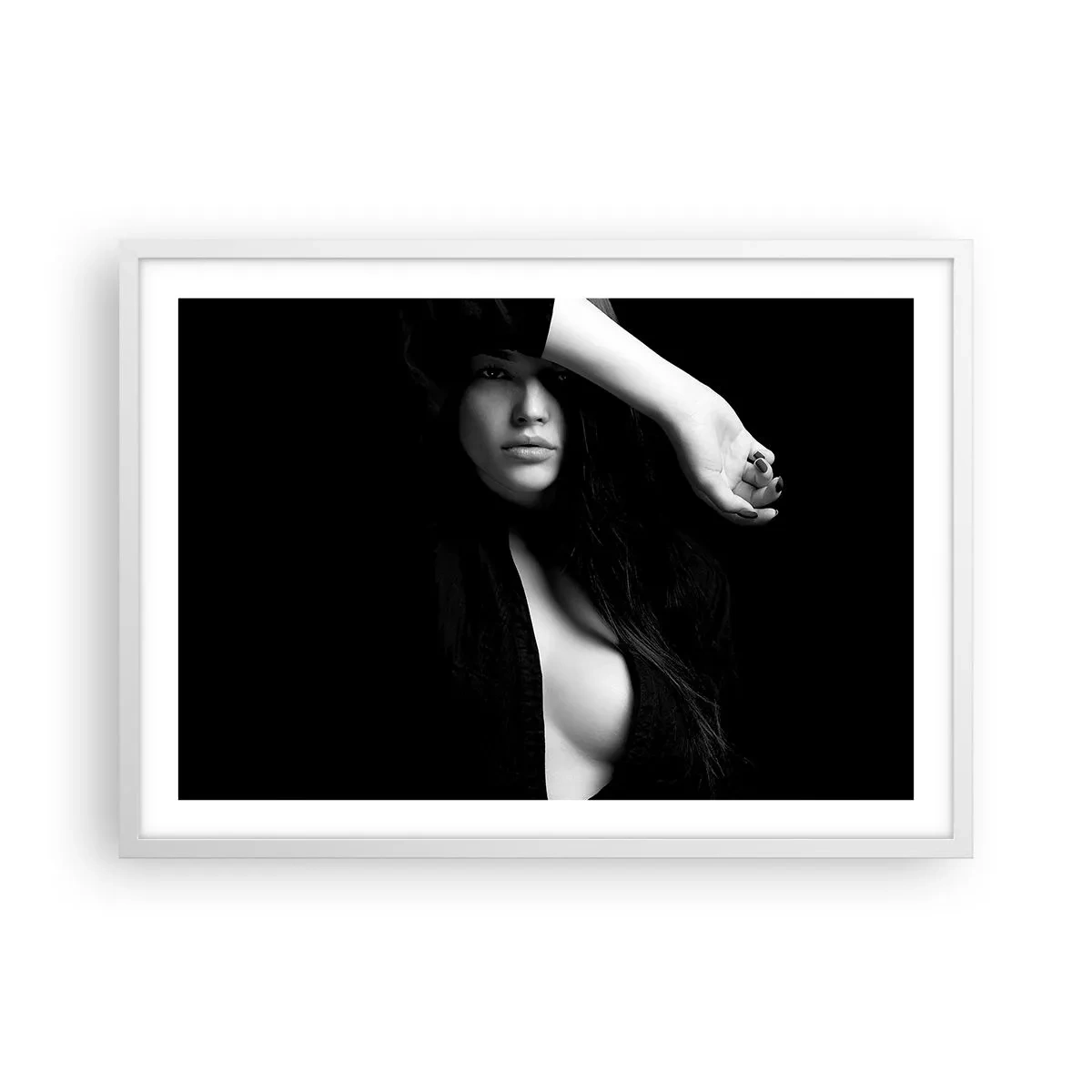 Póster en marco blanco - Escuela de seducción - 70x50 cm