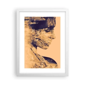 Póster en marco blanco - Hermosa por naturaleza - 30x40 cm