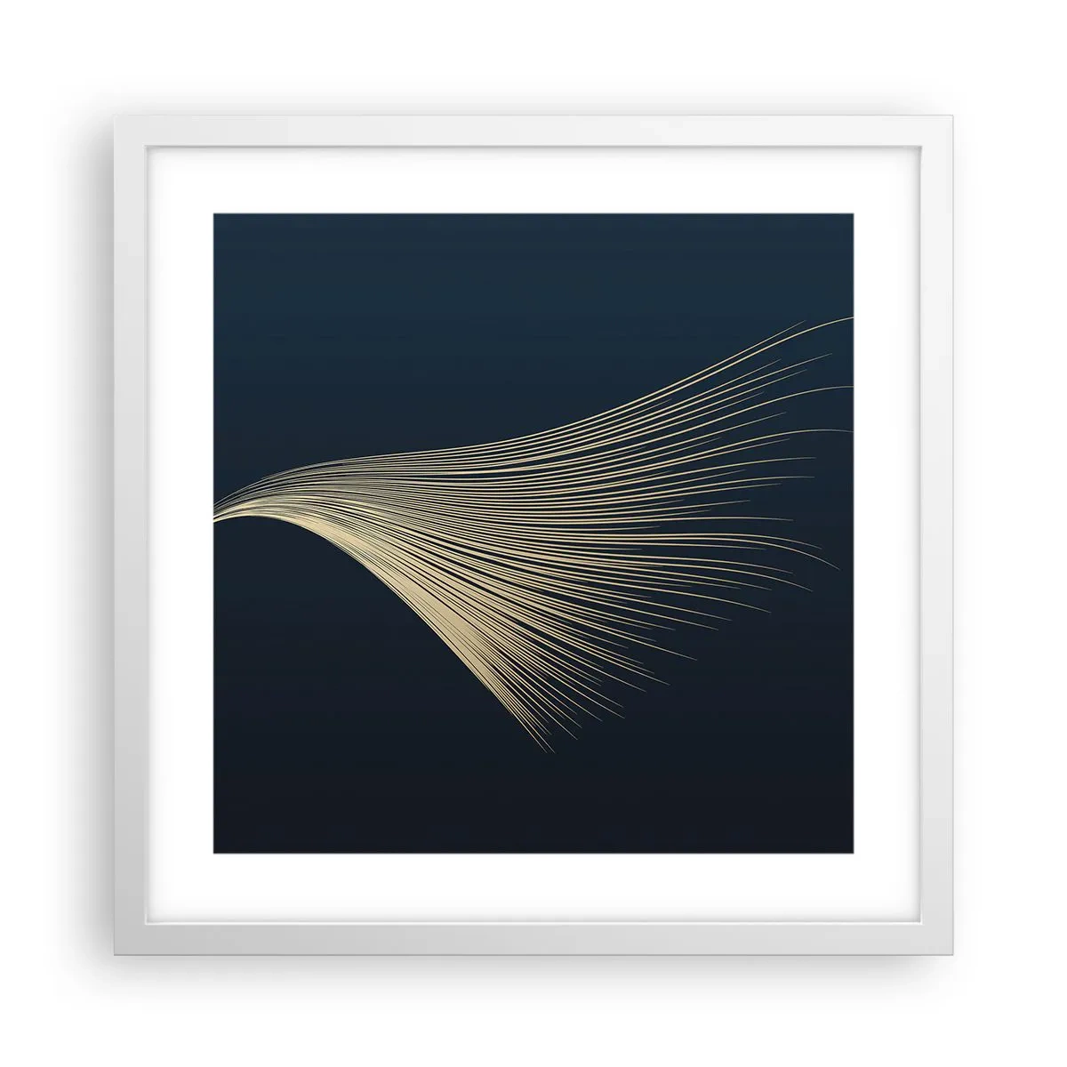 Póster en marco blanco - Como el cabello de un ángel - 40x40 cm