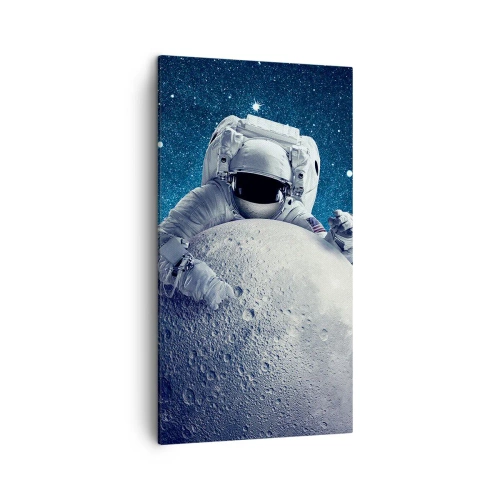 Cuadro sobre lienzo - Impresión de Imagen - Bromista espacial - 45x80 cm