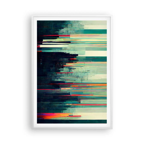 Póster en marco blanco - Ciudad futurista - 70x100 cm