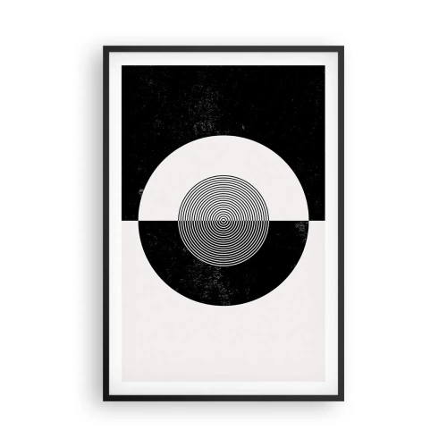 Póster en marco negro - Armonía en blanco y negro - 61x91 cm