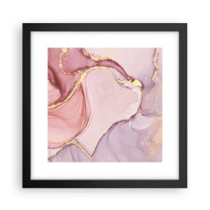 Póster en marco negro - Caricia de colores - 30x30 cm
