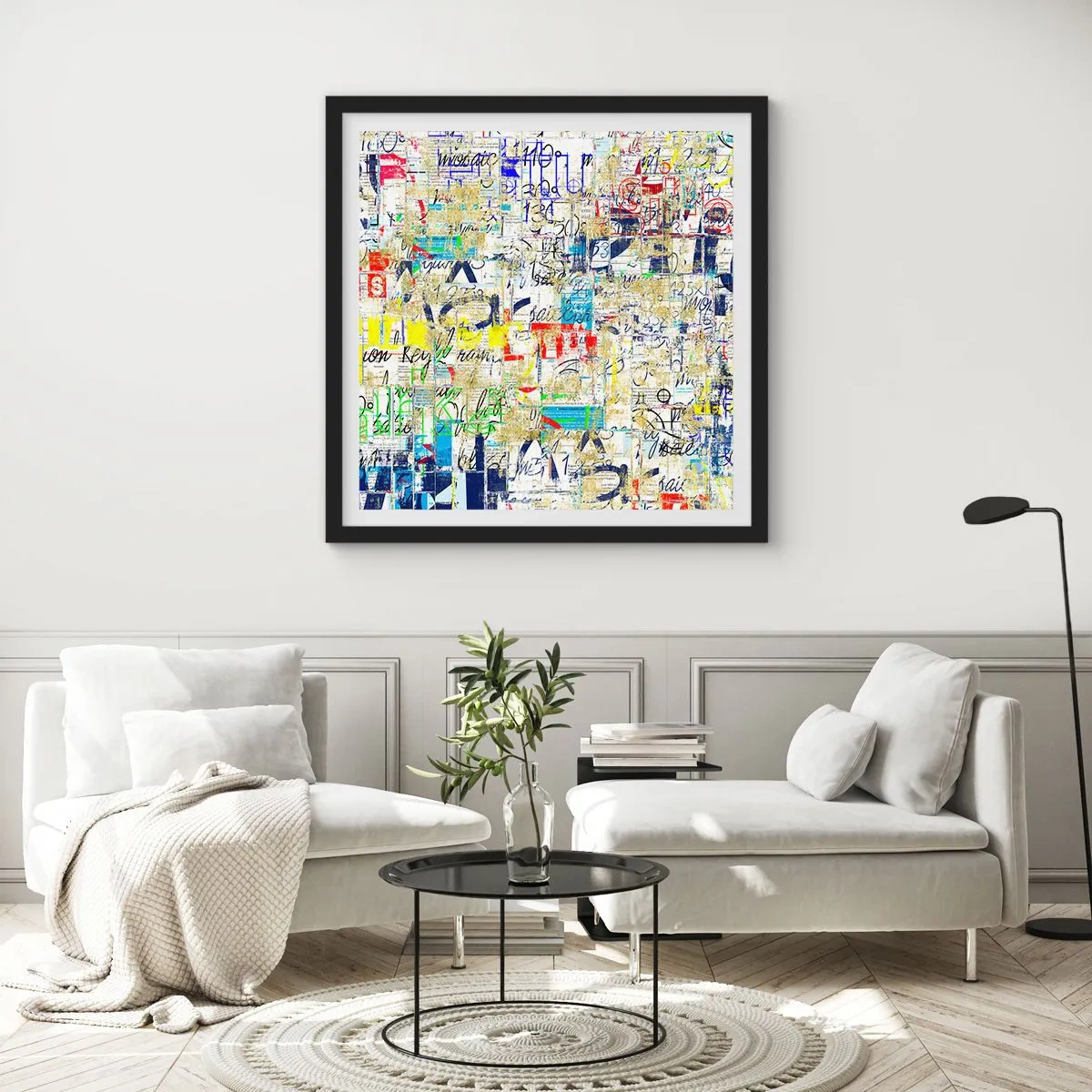 Póster en marco negro - Simplemente agradable a la vista - 50x50 cm