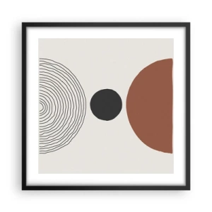 Póster en marco negro - En el centro de la atención - 50x50 cm