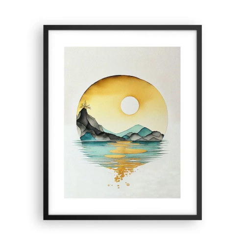 Póster en marco negro - En un círculo de belleza - 40x50 cm