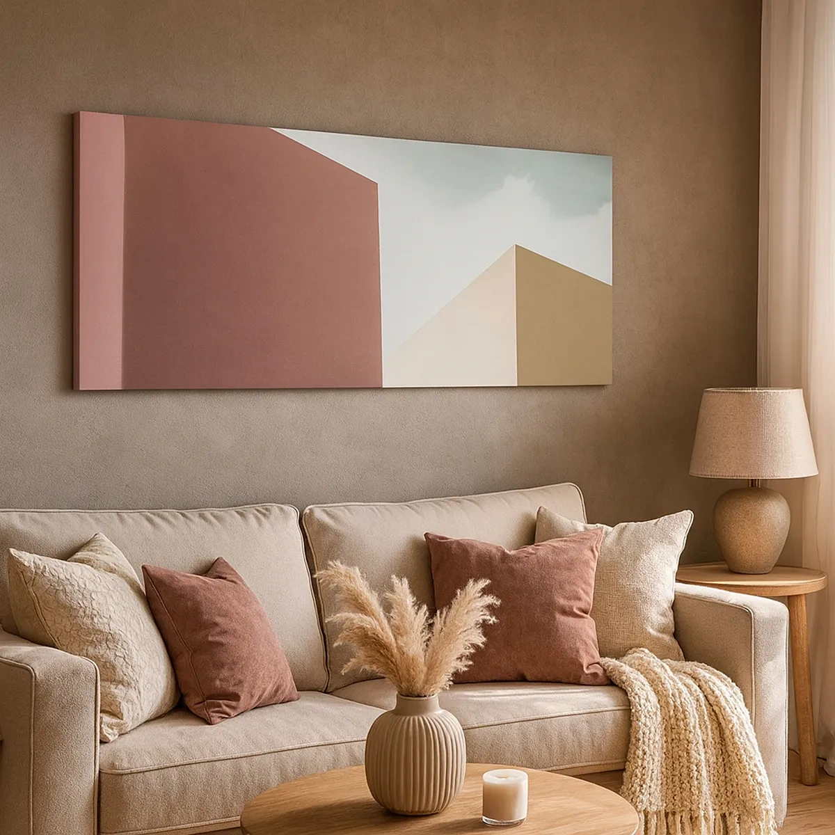 Cuadro sobre lienzo - Impresión de Imagen - Geometría de un verano soleado - 30x30 cm