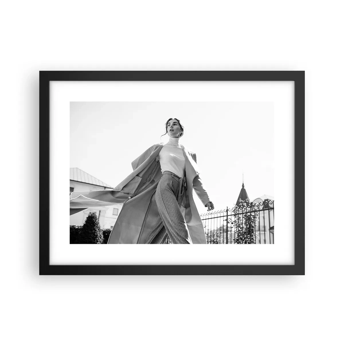 Póster en marco negro - ¿Vienes conmigo? - 40x30 cm