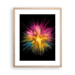 Póster en marco roble claro - El nacimiento de los colores - 40x50 cm