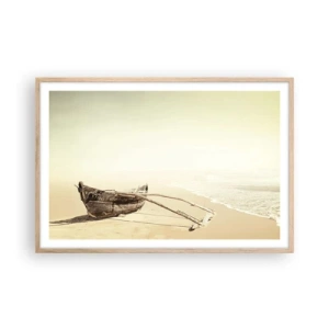 Póster en marco roble claro - Un recuerdo de los mares del sur - 91x61 cm