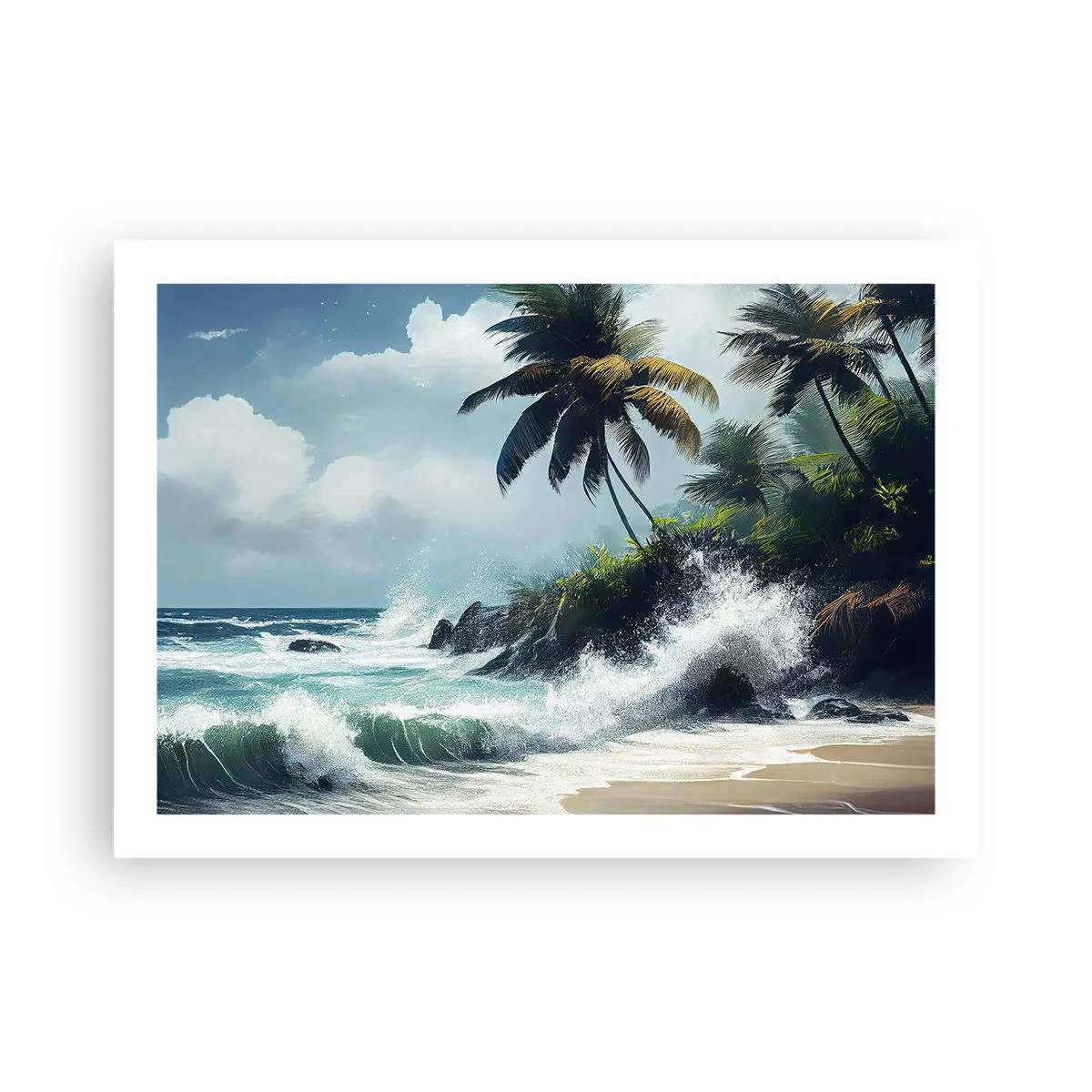 Póster - En una costa tropical - 70x50 cm