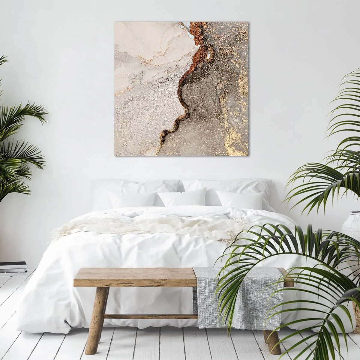 Cuadro sobre lienzo - Impresión de Imagen - En la frontera de los colores - 50x50 cm