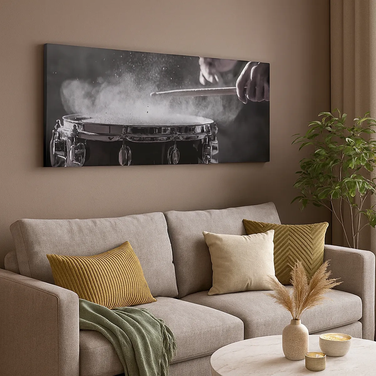 Cuadro sobre lienzo - Impresión de Imagen - El pulso de la música - 30x30 cm