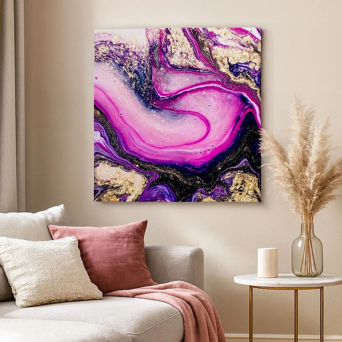 Cuadro sobre lienzo - Impresión de Imagen - Un momento abstracto - 30x30 cm