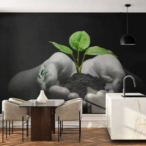 Fotomural Premium Canvas - Amo la naturaleza, la protejo - Naturaleza, Vida, Planta - 400x280 cm