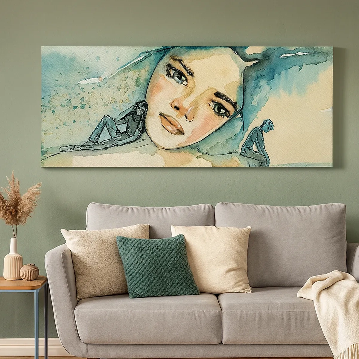 Cuadro sobre lienzo - Impresión de Imagen - ¿Soy azul? - 30x30 cm