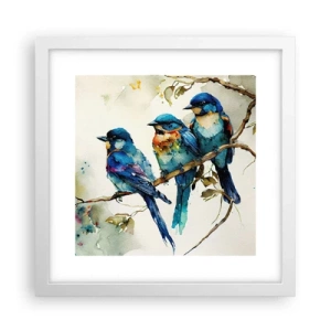 Póster en marco blanco - ¿Ofendido? - 30x30 cm