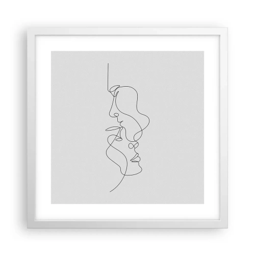 Póster en marco blanco - El calor de los deseos lúgubres - 40x40 cm