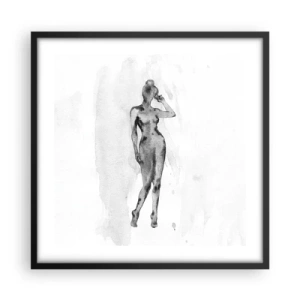 Póster en marco negro - Un estudio sobre el ideal de feminidad - 50x50 cm