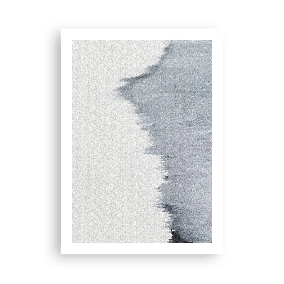 Póster - Una composición abstracta en tonos grises con pinceladas dinámicas. - 50x70cm - Una señal misteriosa - Decoración de pared moderna para salón y dormitorio ARTTOR