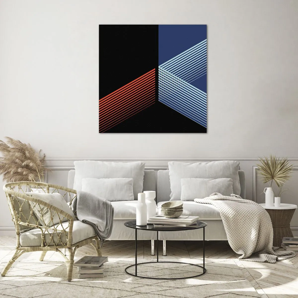 Cuadro sobre vidrio - Impresiones sobre Vidrio - La rectitud - 70x70 cm