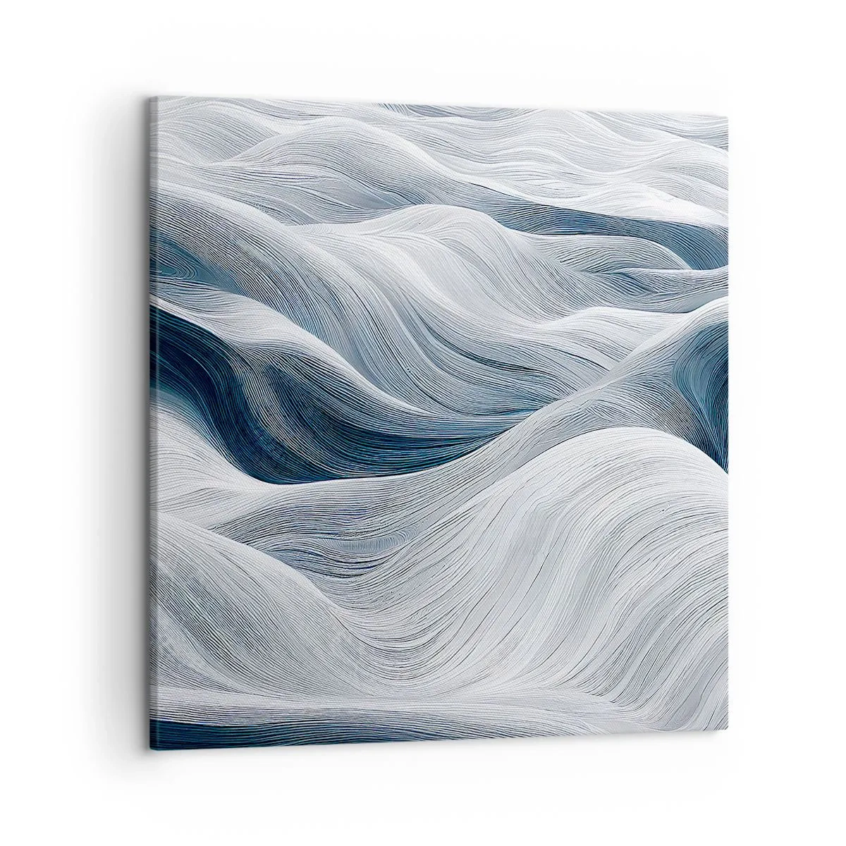 Cuadro sobre lienzo - Impresión de Imagen - Olas blancas y azules - 50x50 cm