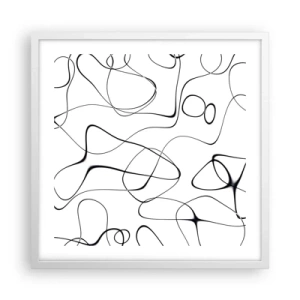 Póster en marco blanco - Los caminos de la vida, las vicisitudes del destino - 50x50 cm