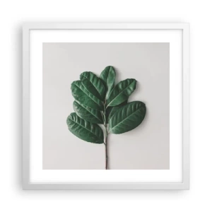 Póster en marco blanco - El dibujo de la propia naturaleza - 40x40 cm