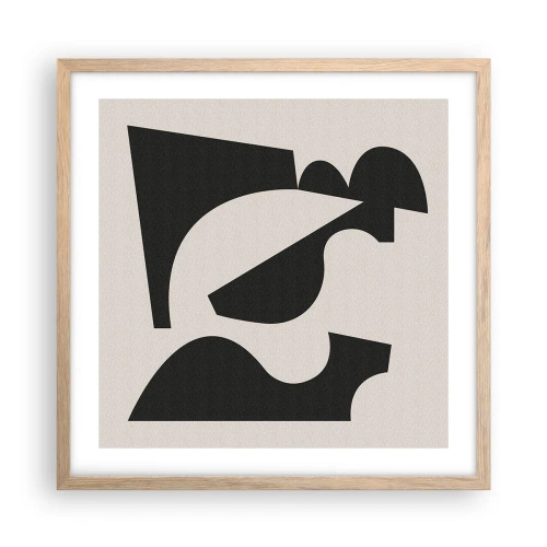 Póster en marco roble claro - Para automontaje - 50x50 cm