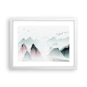 Póster en marco blanco - Sobre las cimas - 40x30 cm