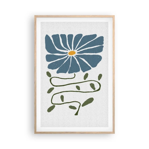 Póster en marco roble claro - De ramita a flor - 61x91 cm