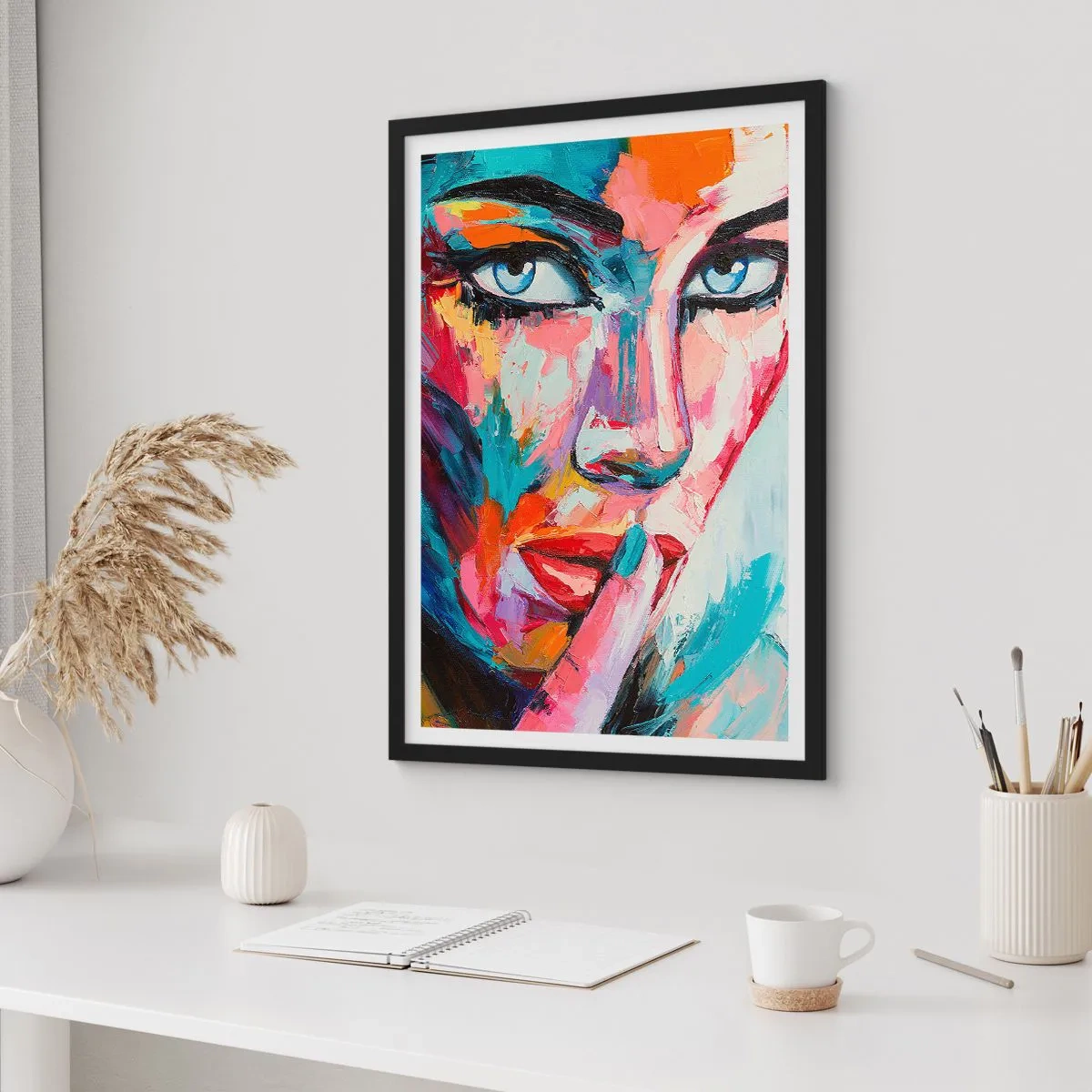 Póster en marco negro - Nuestro primer secreto - 40x50 cm