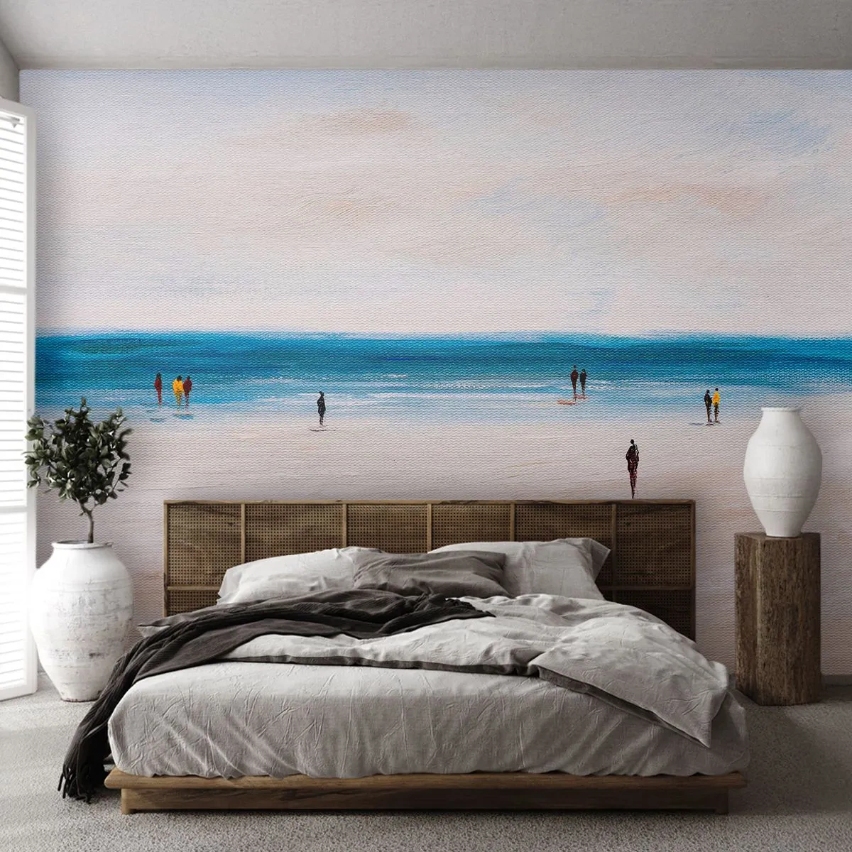 Fotomural Standard Eco - Necesidad natural - Playa, Gente, Minimalismo - 350x256 cm