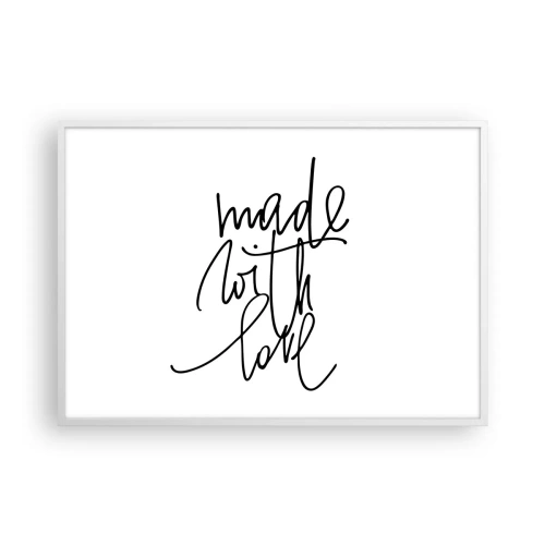 Póster en marco blanco - La mejor marca - 100x70 cm