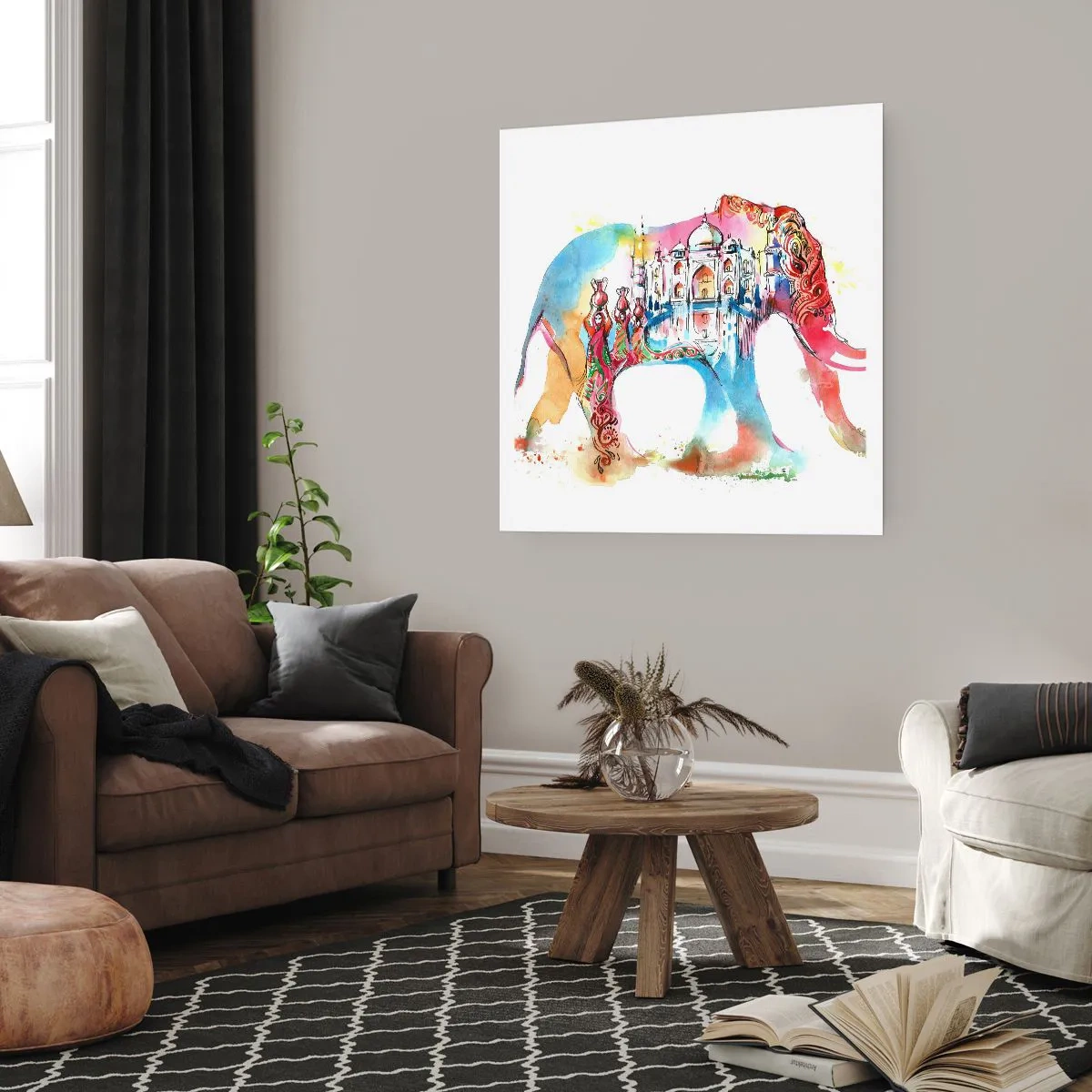 Póster - India: el aura del amor - 60x60 cm