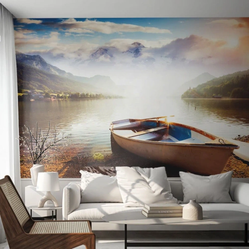 Fotomural Standard Eco - Junto al agua clara - Paisaje, Lago, Montañas - 250x175 cm